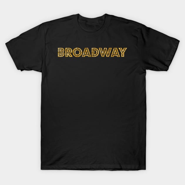 Broadway gold glitter T-Shirt by taylor-lang